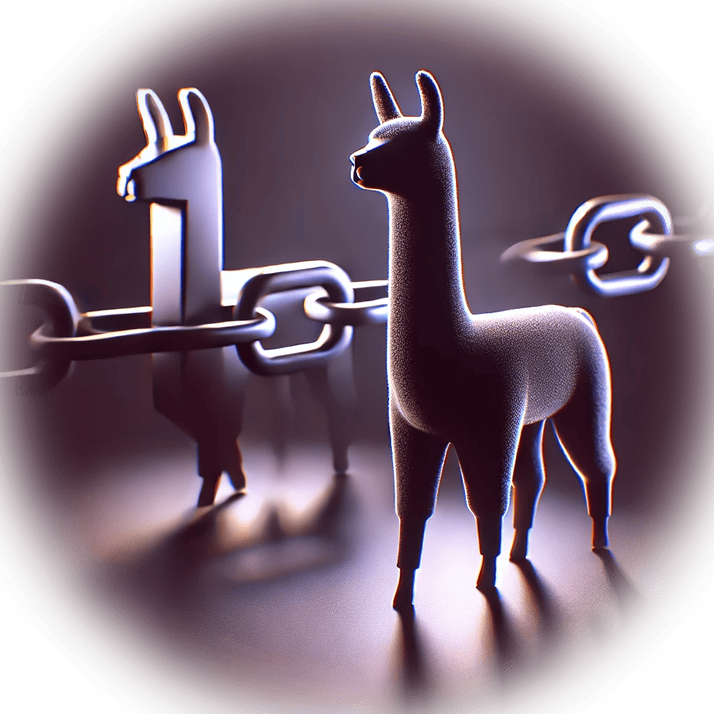 Llama and LangChain Mascots
